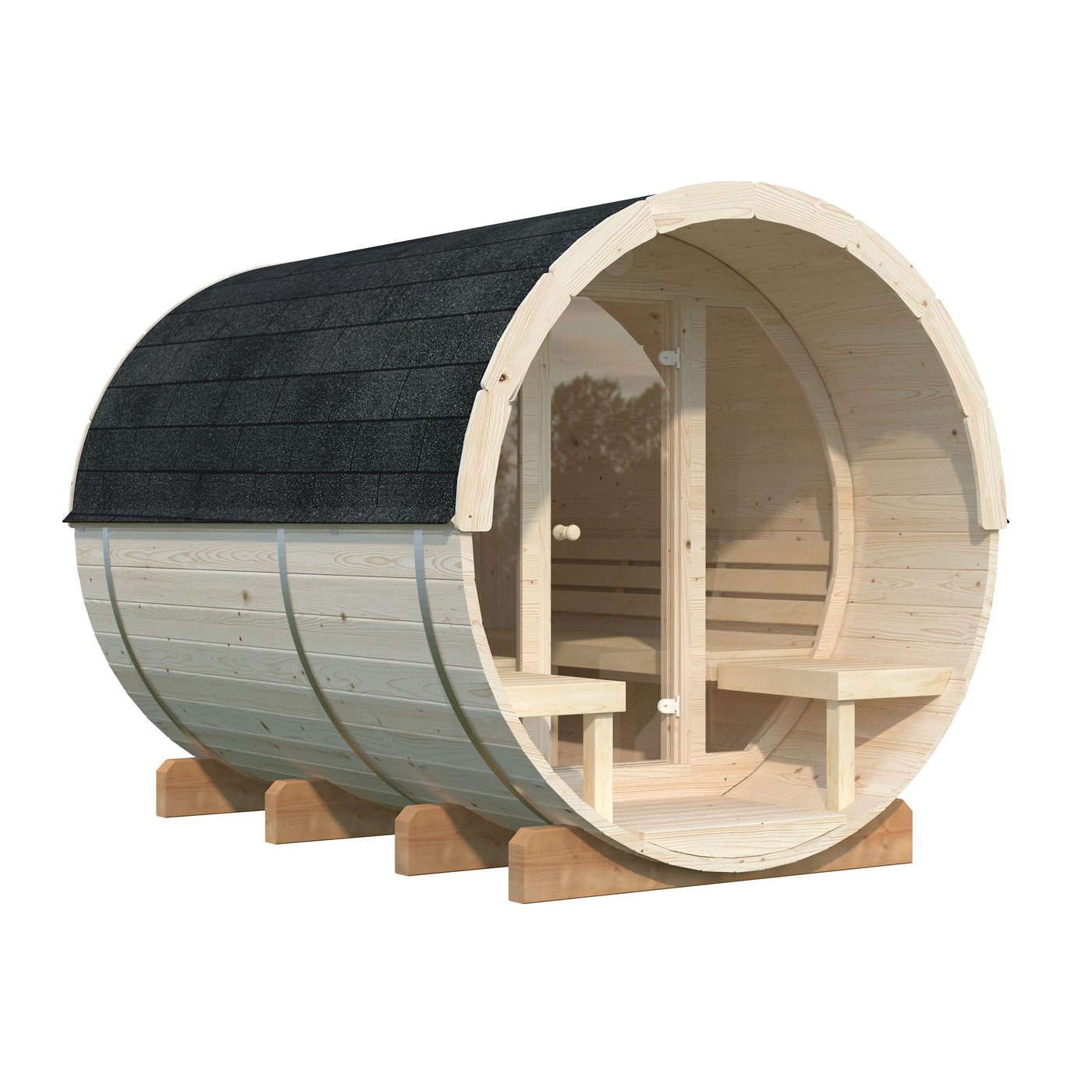 Badstuhus Palmako Anita 1,6 + 0,7 m2 m/Glassfront