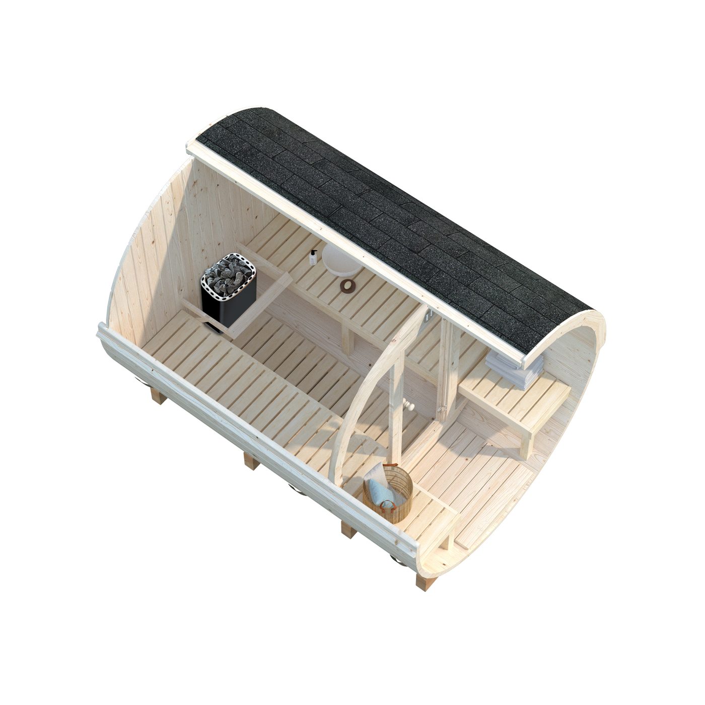 Badstuhus Palmako Anita 1,6 + 0,7 m2 m/Glassfront