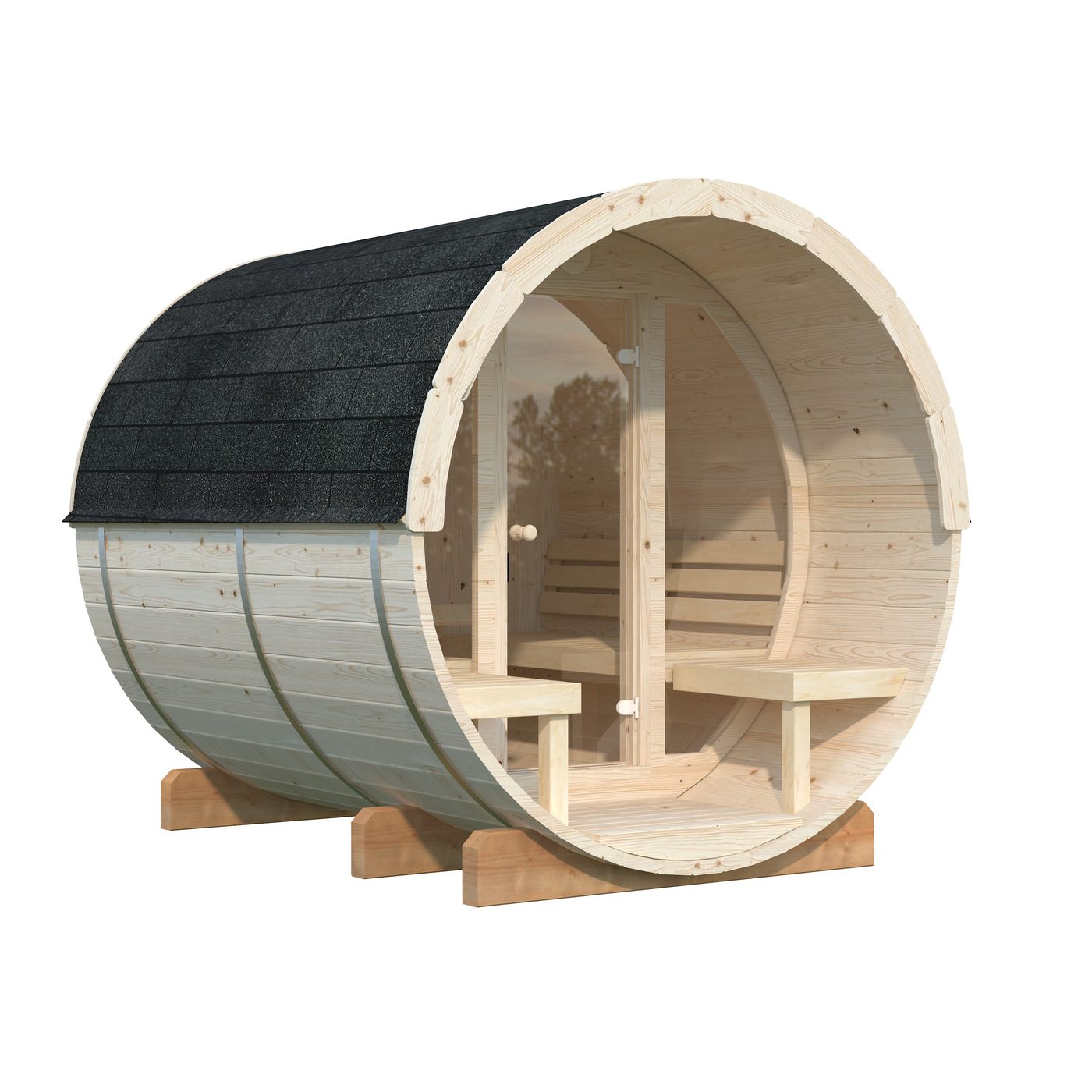 Badstuhus Palmako Anita 1,3 + 0,7 m2 m/Glassfront