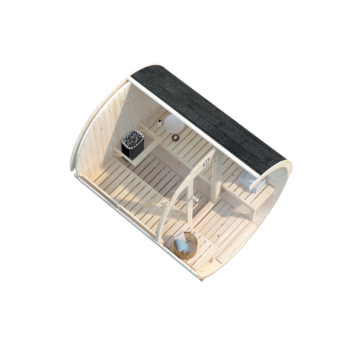 Badstuhus Palmako Anita 1,3 + 0,7 m2 m/Glassfront