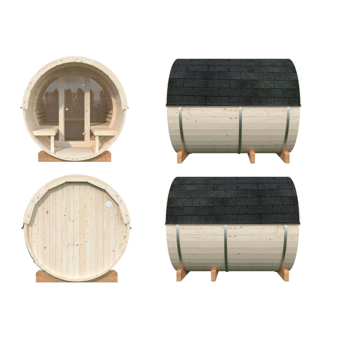 Badstuhus Palmako Anita 1,3 + 0,7 m2 m/Glassfront