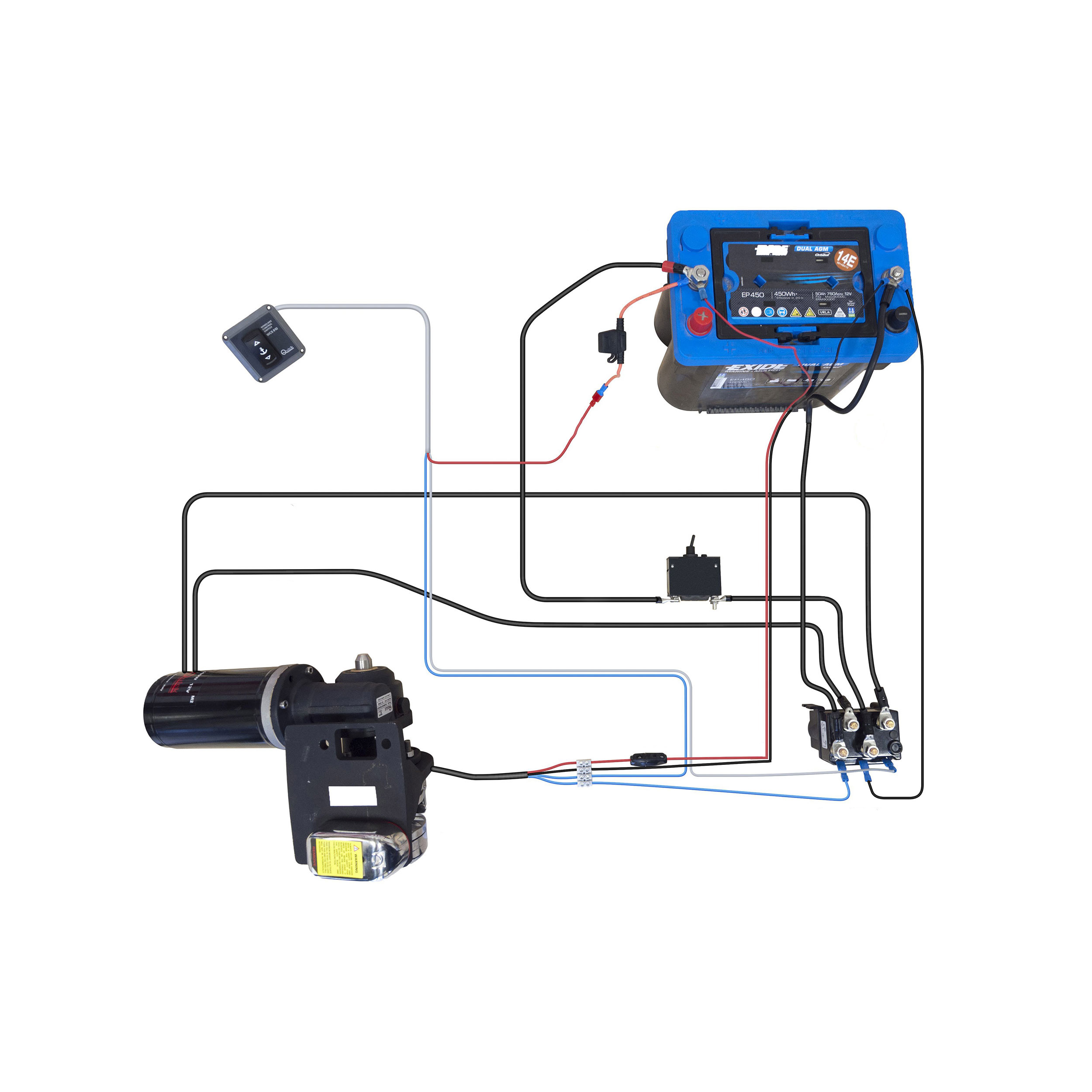 Kabelsats Quick till Ankarspel Balder 1200 W