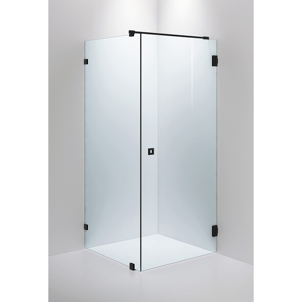 Duschhörn INR Arc 13 Måttanpassad Glas: Klarglas, Profil: Svart