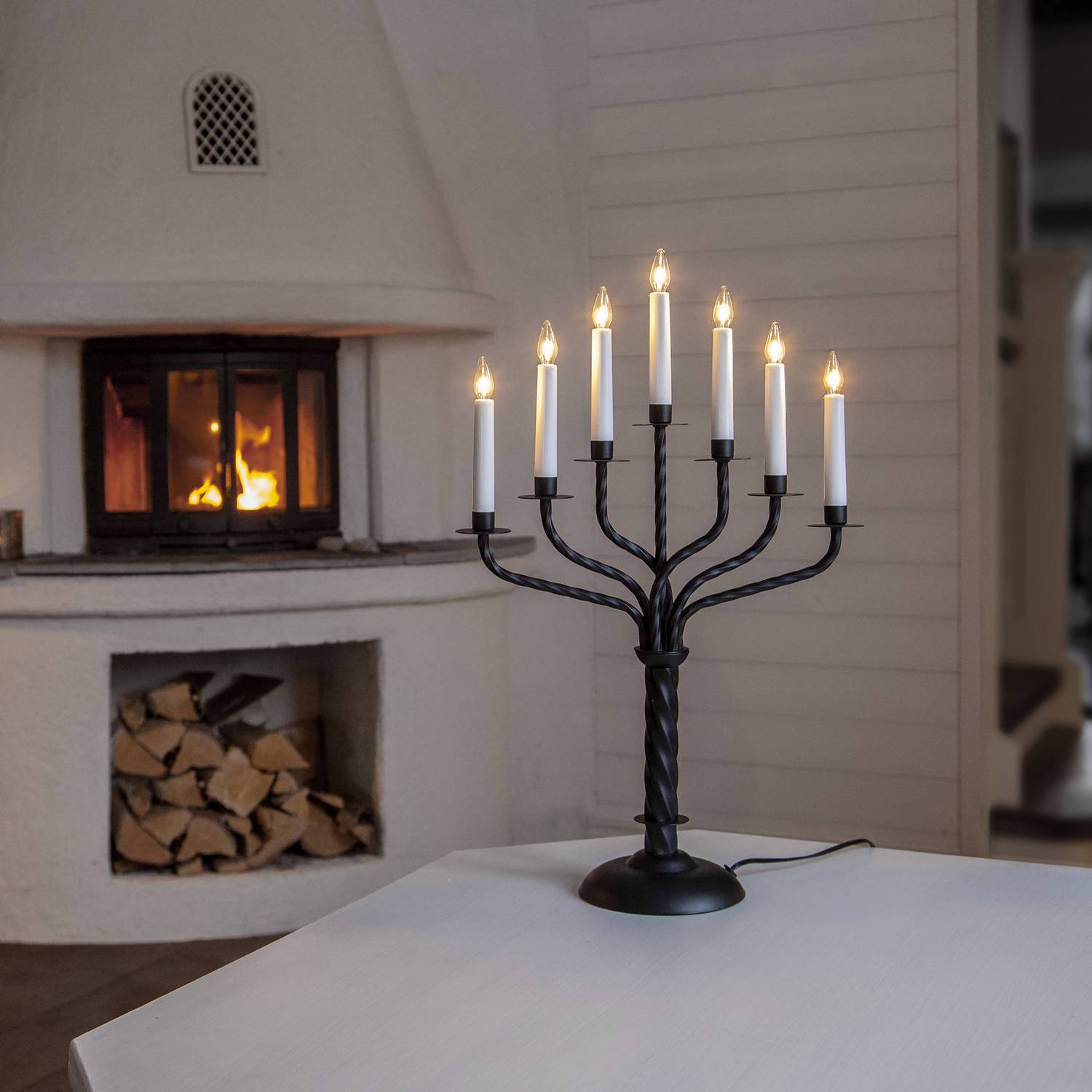 Adventstake Star Trading Bore Metallysstake med 7 Lys