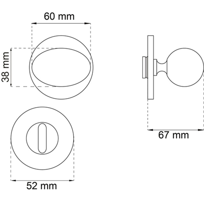 Innerdørvrider Habo A79-777