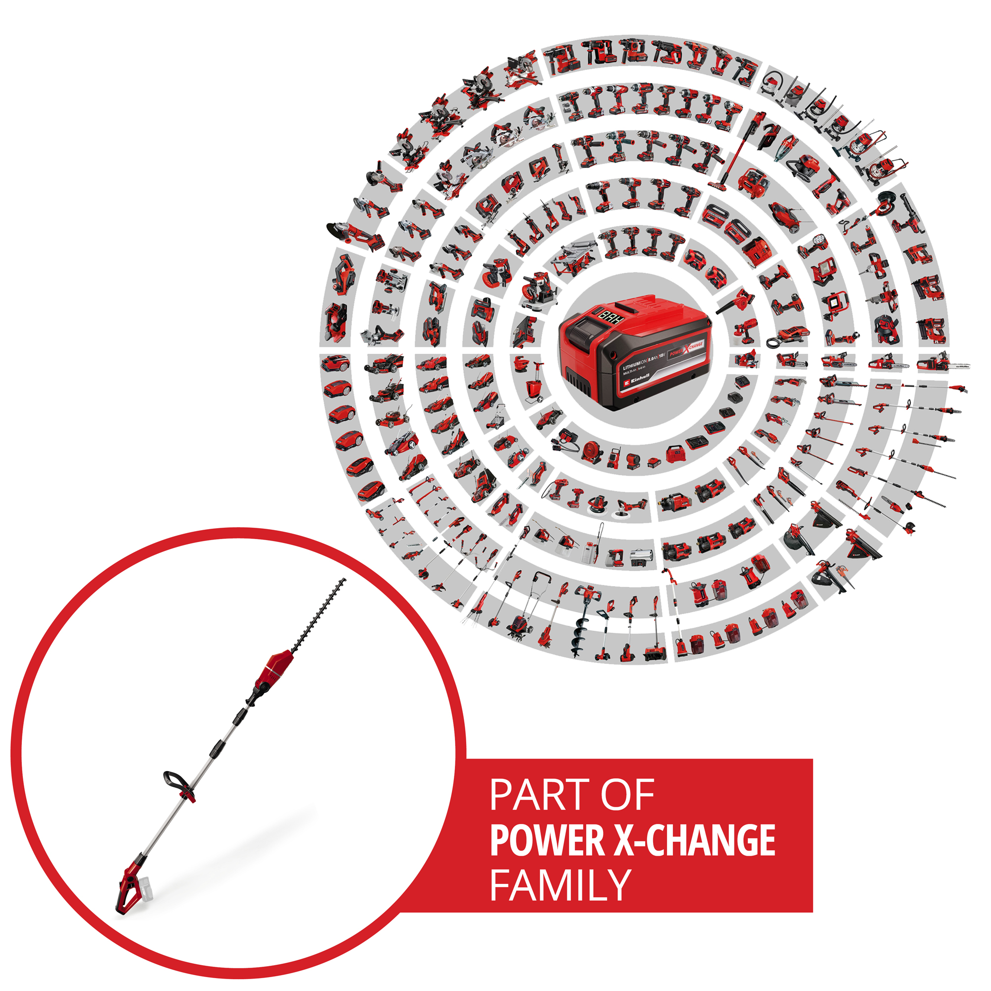 Hekksaks Einhell Teleskop GE-HH 18/45 Li T uten Batteri