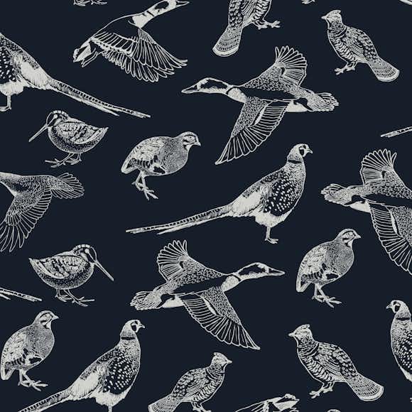 Tapet Joules Hunting Birds French Navy