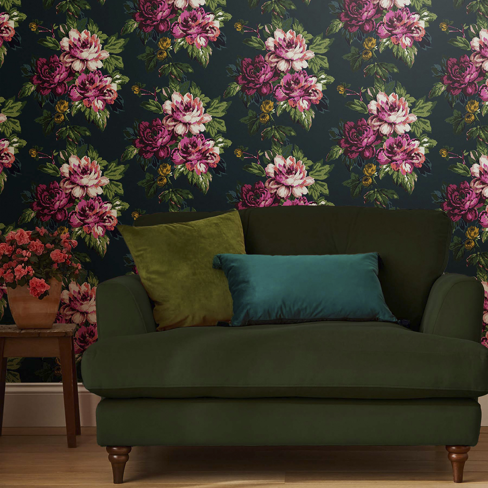 Tapet Joules Invite Floral Peacock