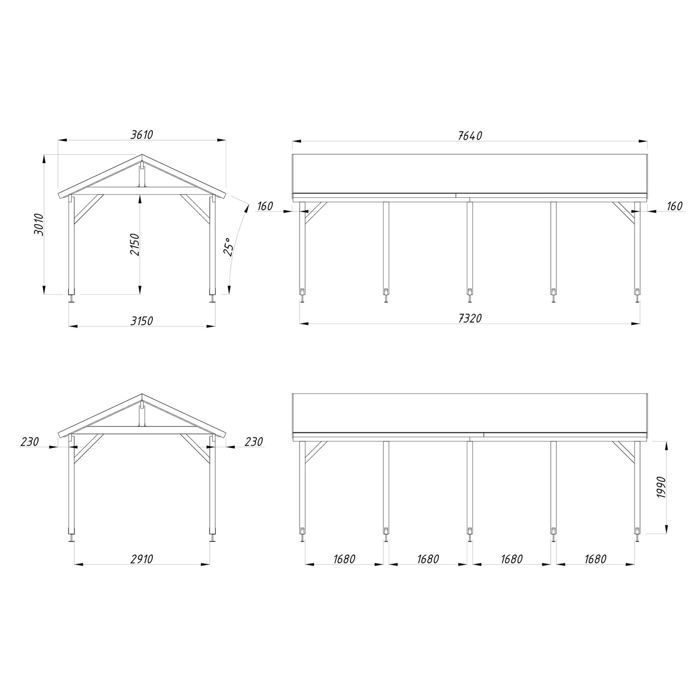 Carport Palmako Robert 23,1