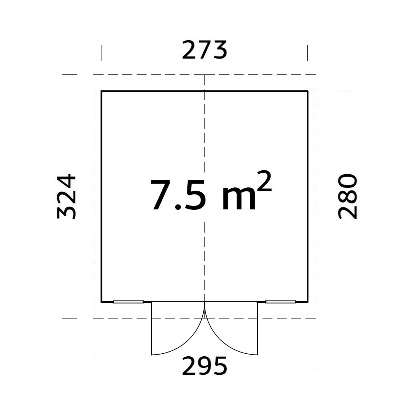 Redskapsbod Palmako Dan 7,7 m2