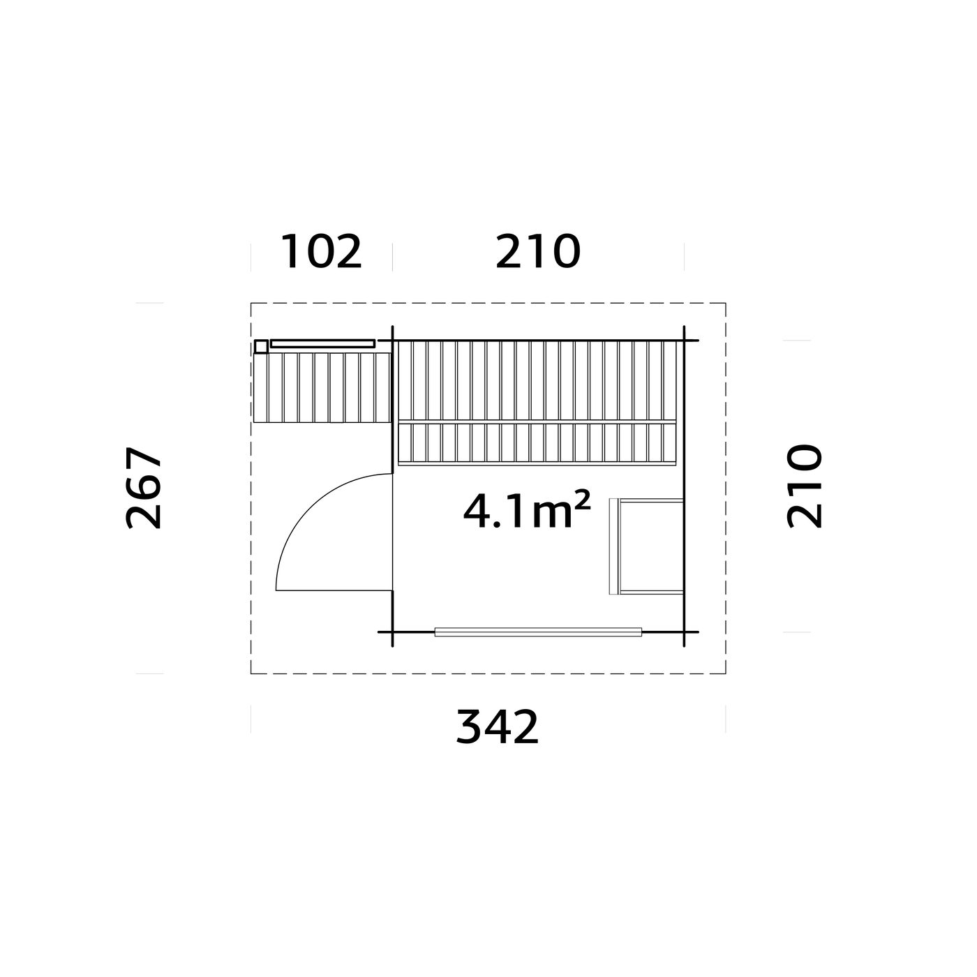 Badstuhus Palmako Sanna 4,1 m2