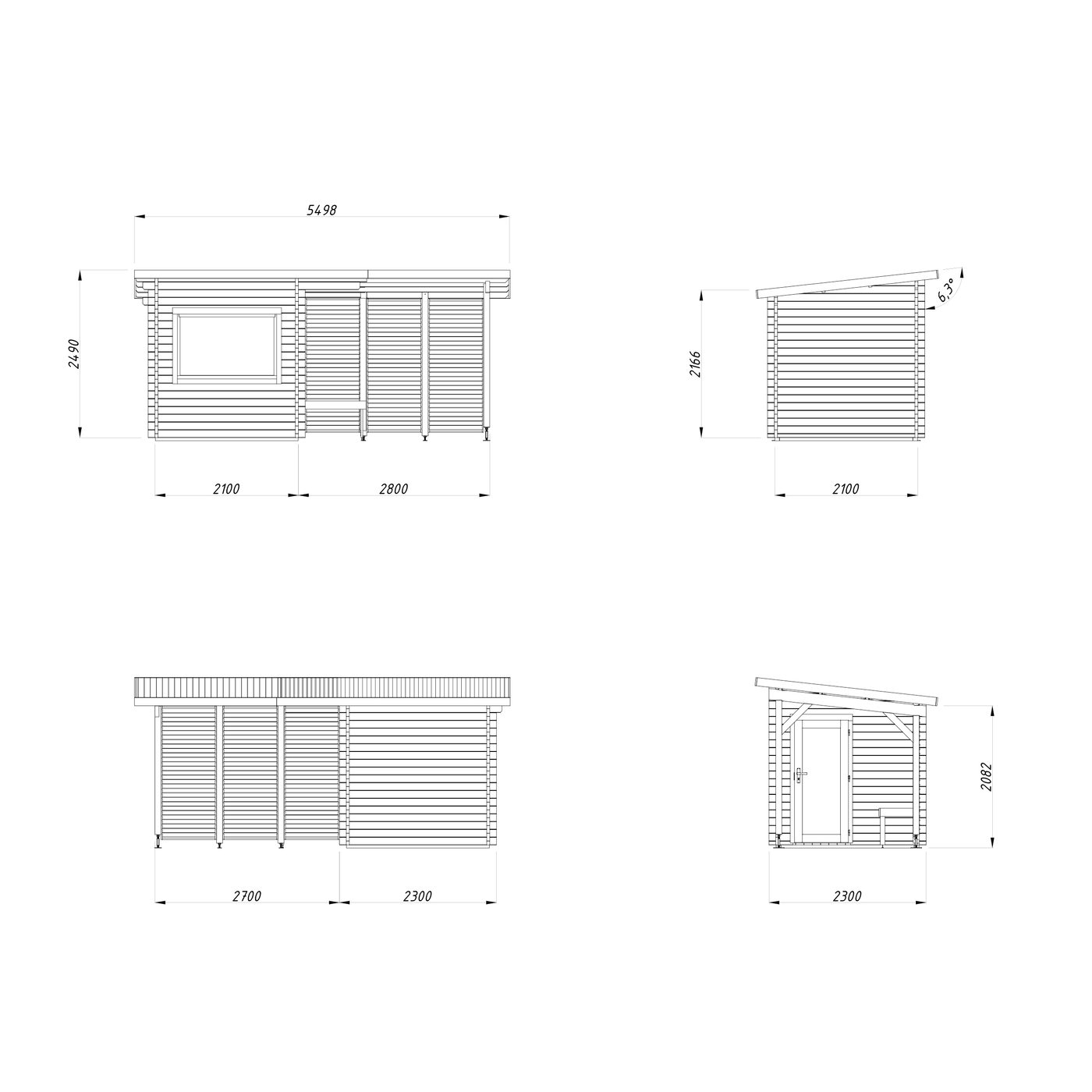 Badstuhus Palmako Sanna 4,1 + 5,9 m2
