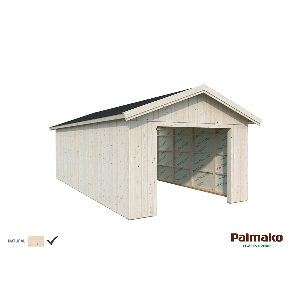 Garage Palmako Sten 24,9 m2 utan Port