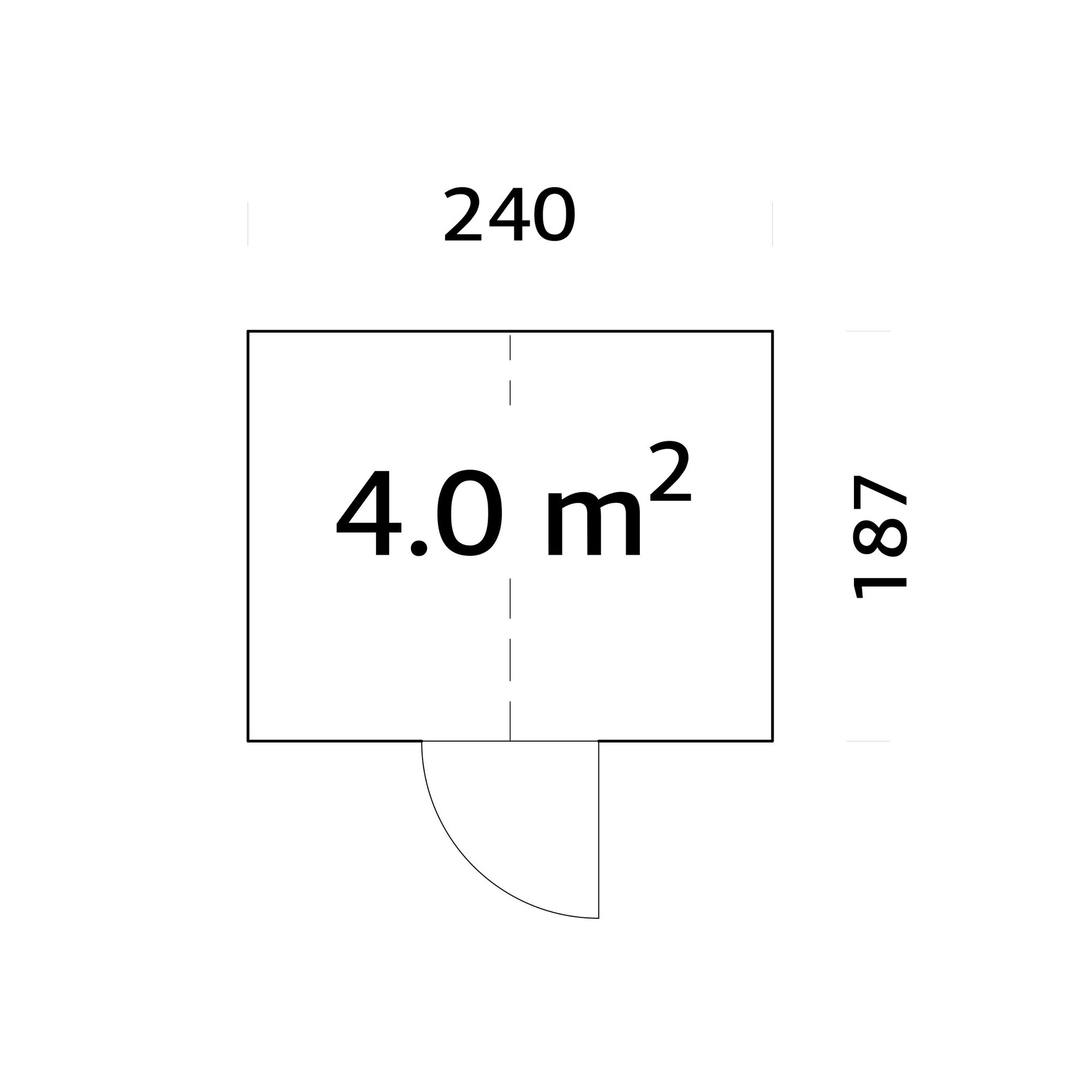 Bod Palmako Emilia 4,0 M2 Gråmalt RAL 7016