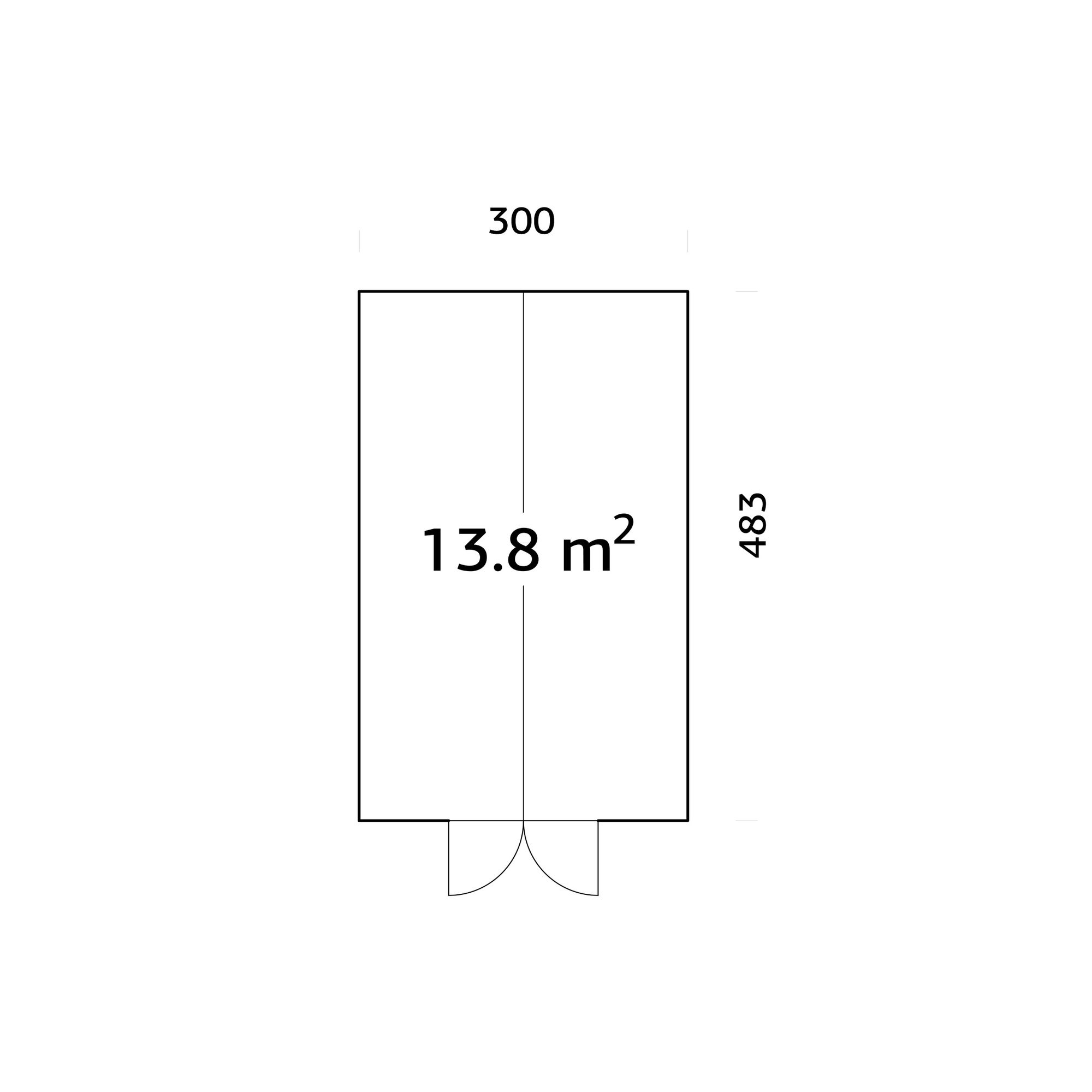 Drivhus Palmako Emilia 13,8 M2 Gråmalt