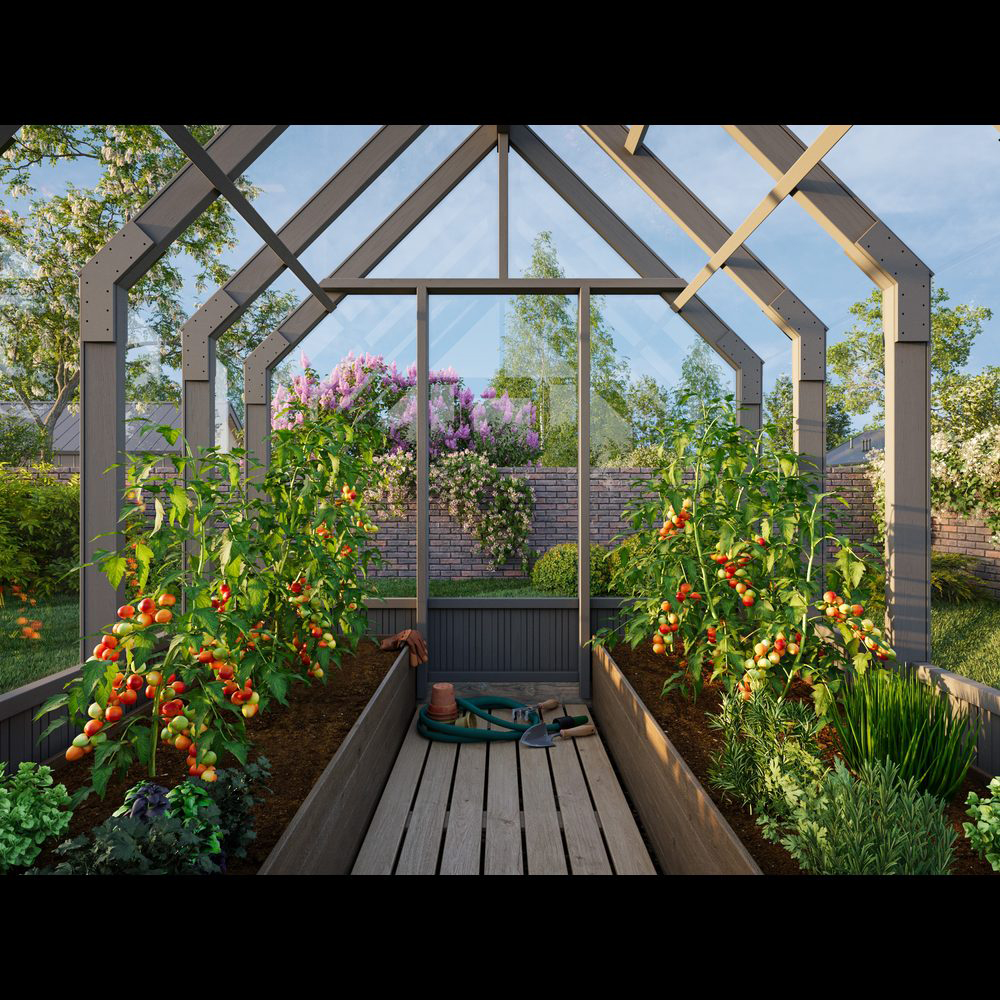 Drivhus Palmako Emilia 8,2 M2 Gråmalt