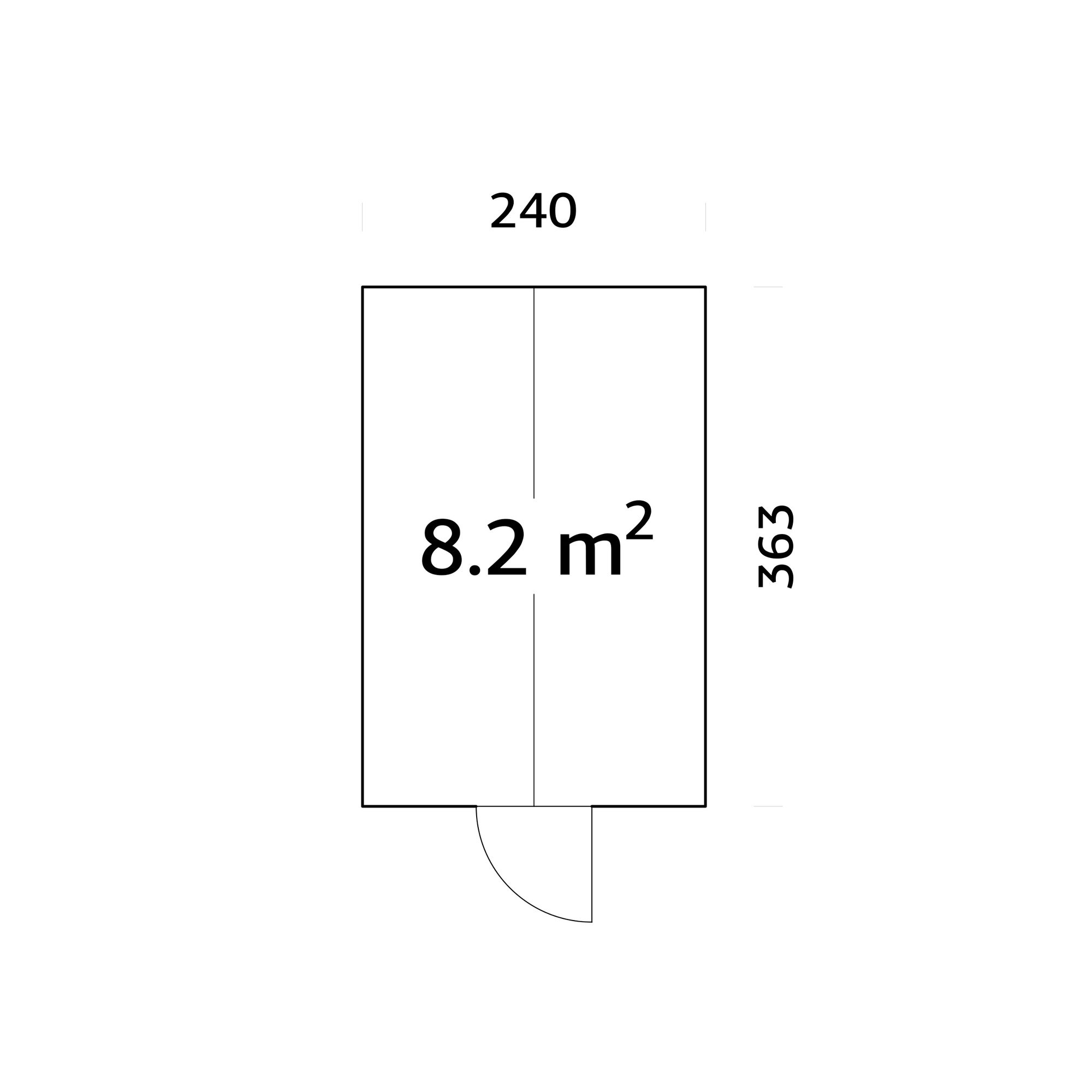 Drivhus Palmako Emilia 8,2 M2 Gråmalt