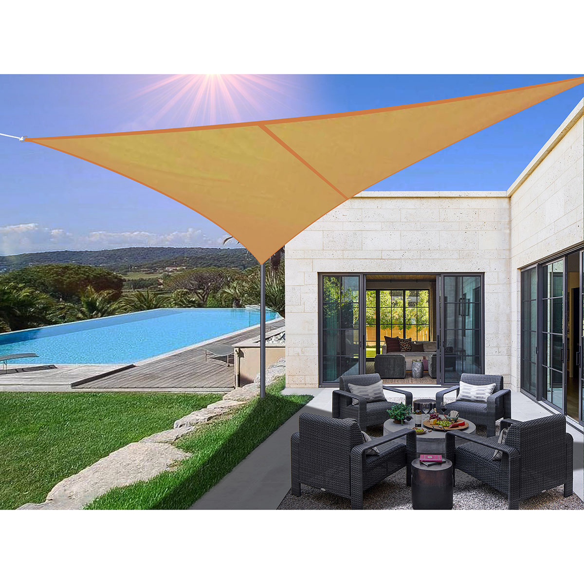 Solseil Metalcraft Trekantet