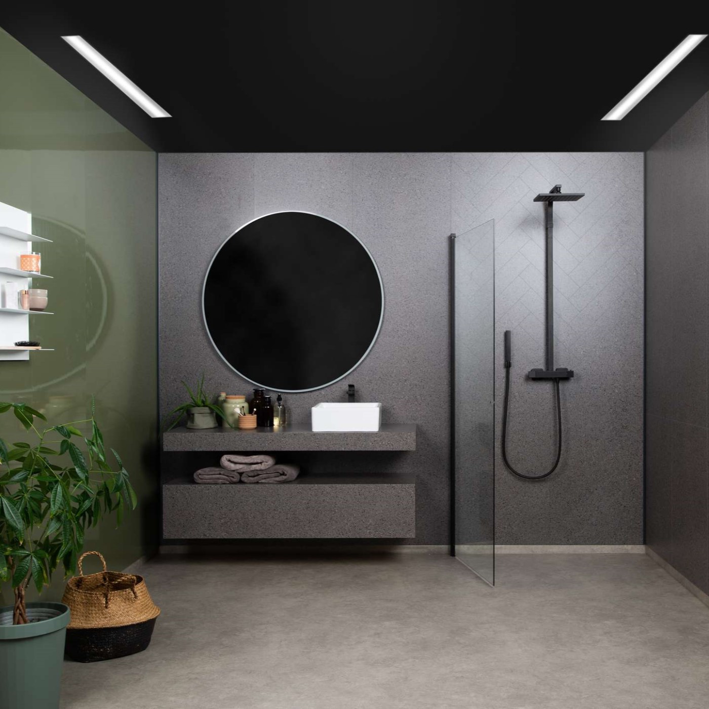 Baderomspanel Fibo 4002-M6080 S Terraso dark