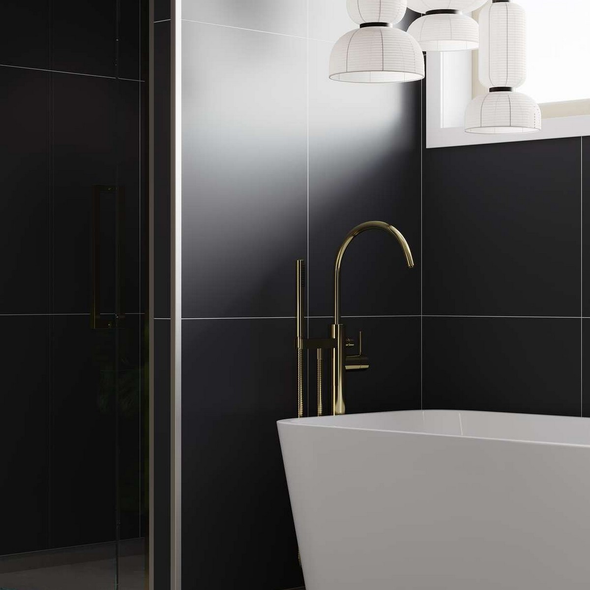 Baderomspanel Fibo 2024-M6080 S Black