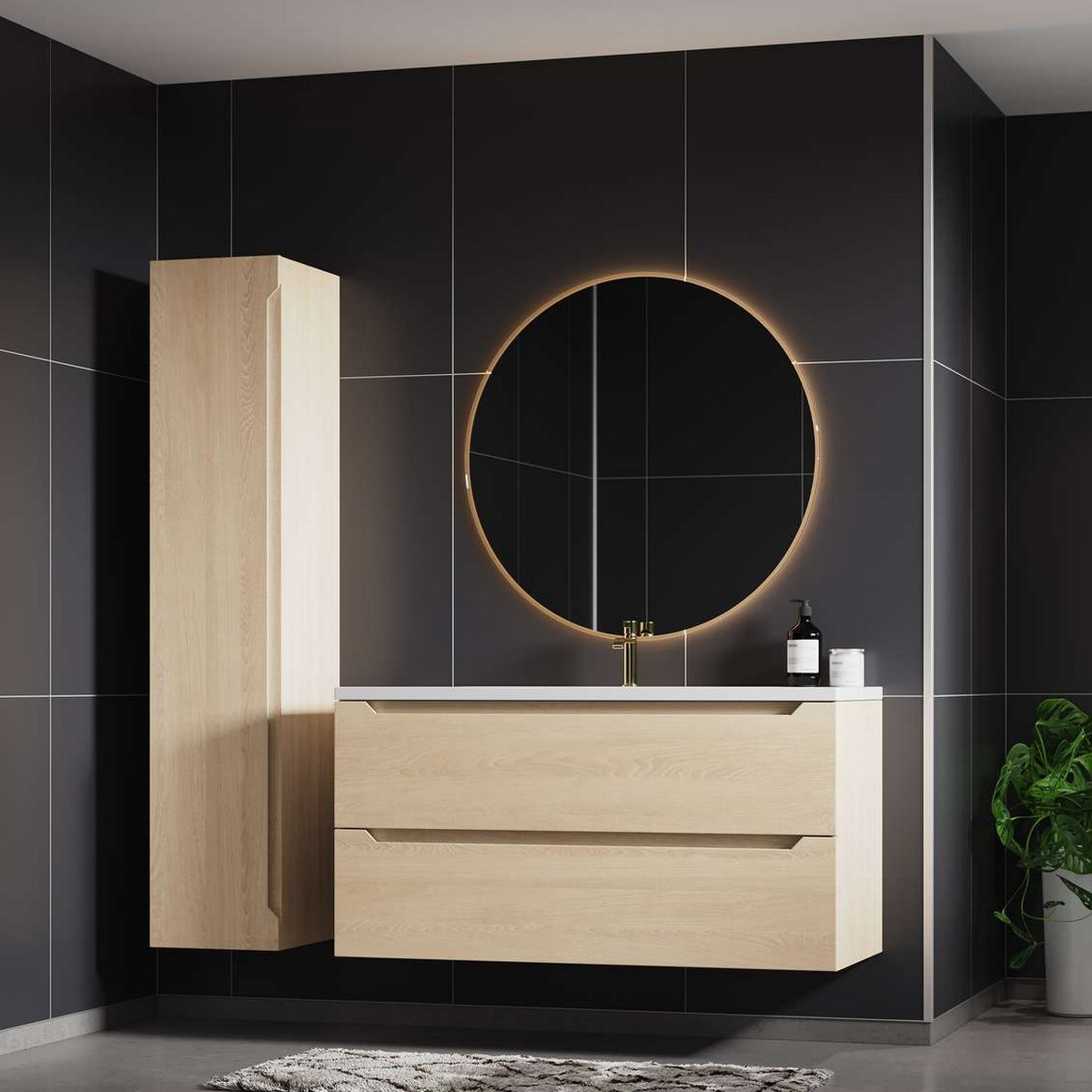 Baderomspanel Fibo 2024-M6080 S Black