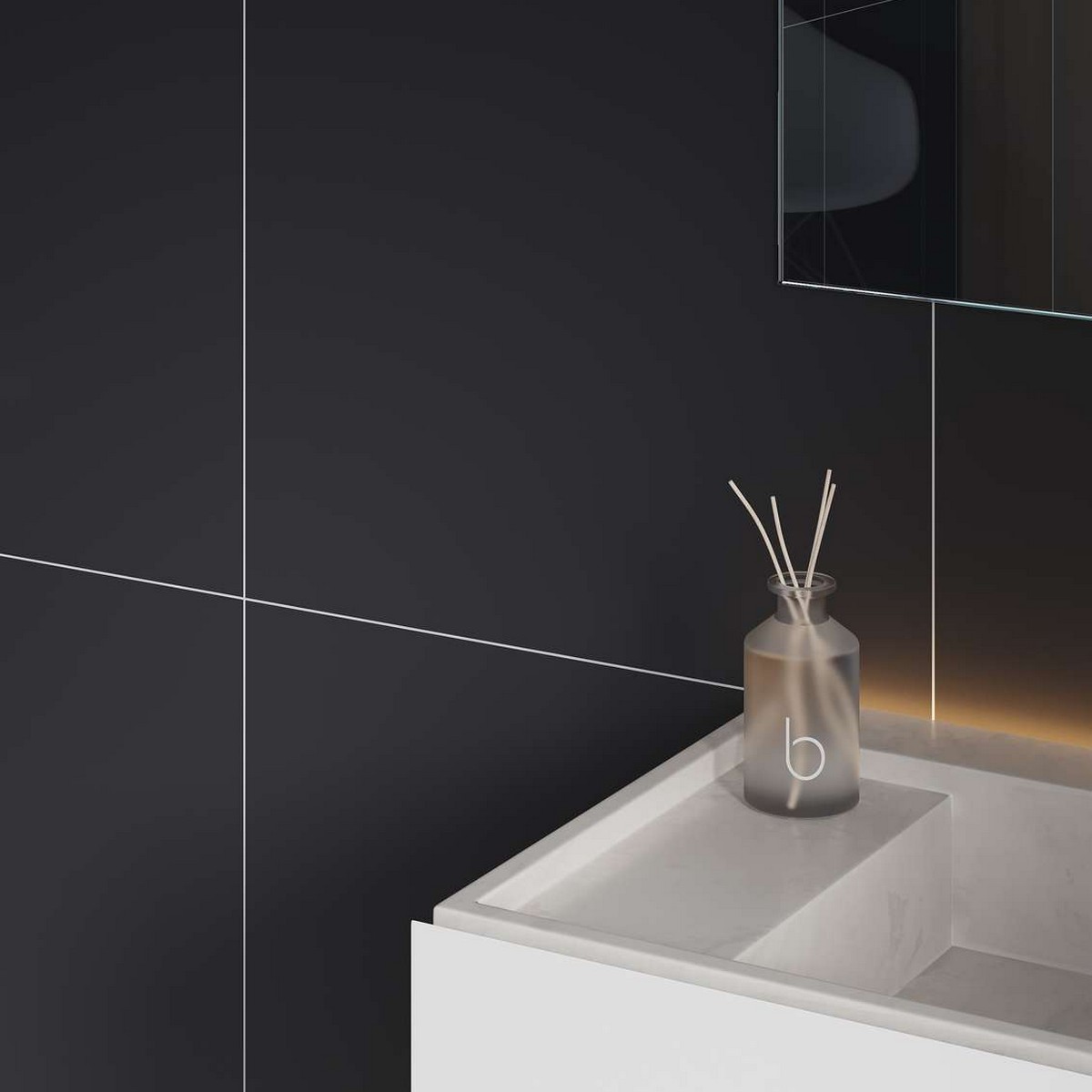 Baderomspanel Fibo 2024-M6080 S Black