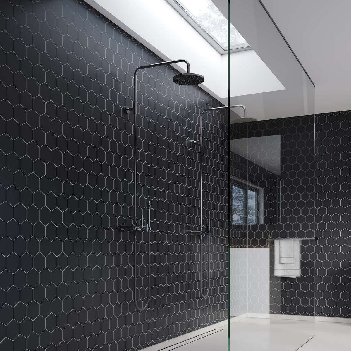 Baderomspanel Fibo 2024-M71 S Black