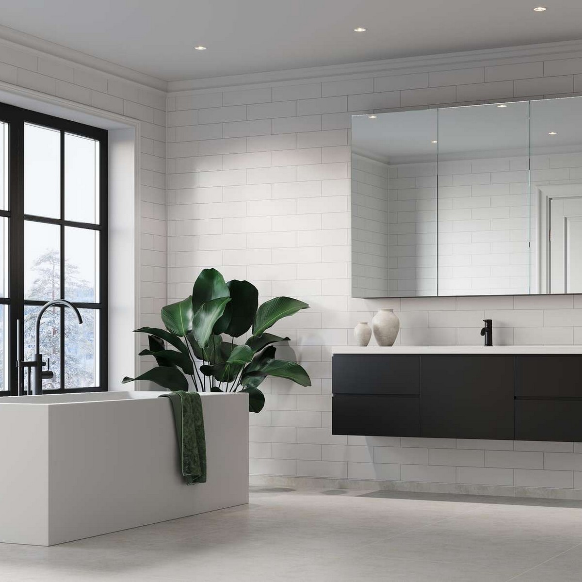 Baderomspanel Fibo 2094-M74 S White