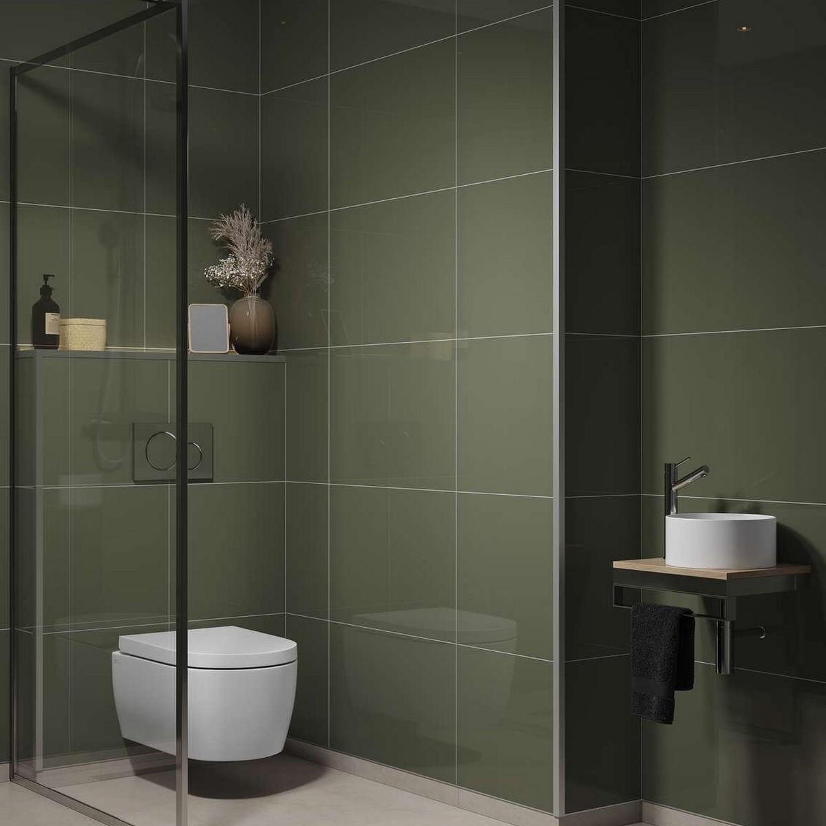 Baderomspanel Fibo 5207-M6040 Camo Green