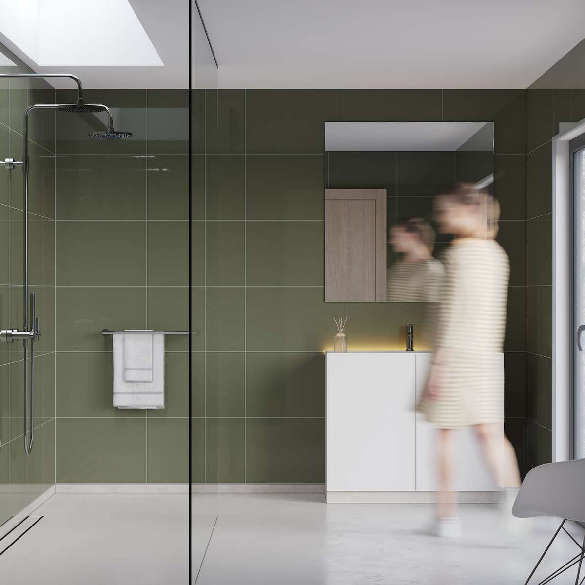 Baderomspanel Fibo 5207-M6040 Camo Green