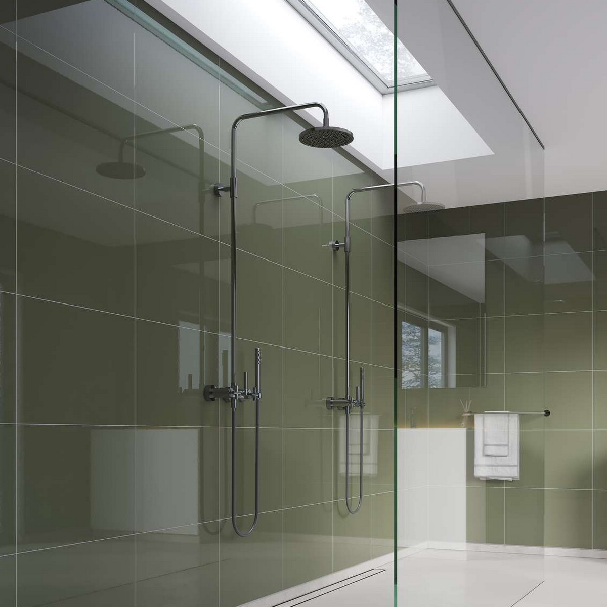 Baderomspanel Fibo 5207-M6040 Camo Green