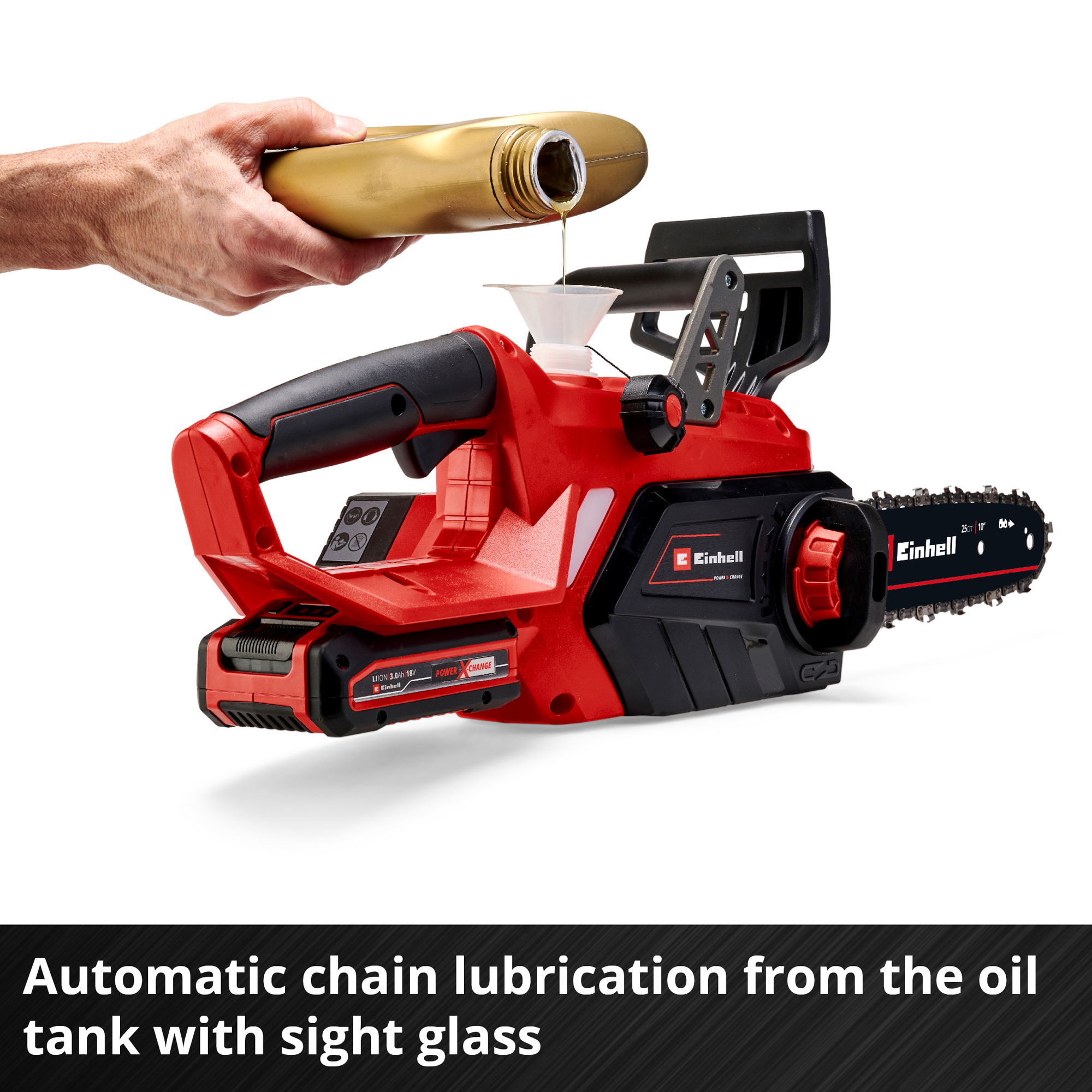 Kjedesag Einhell GE-LC 18 Li Solo 250 mm uten Batteri