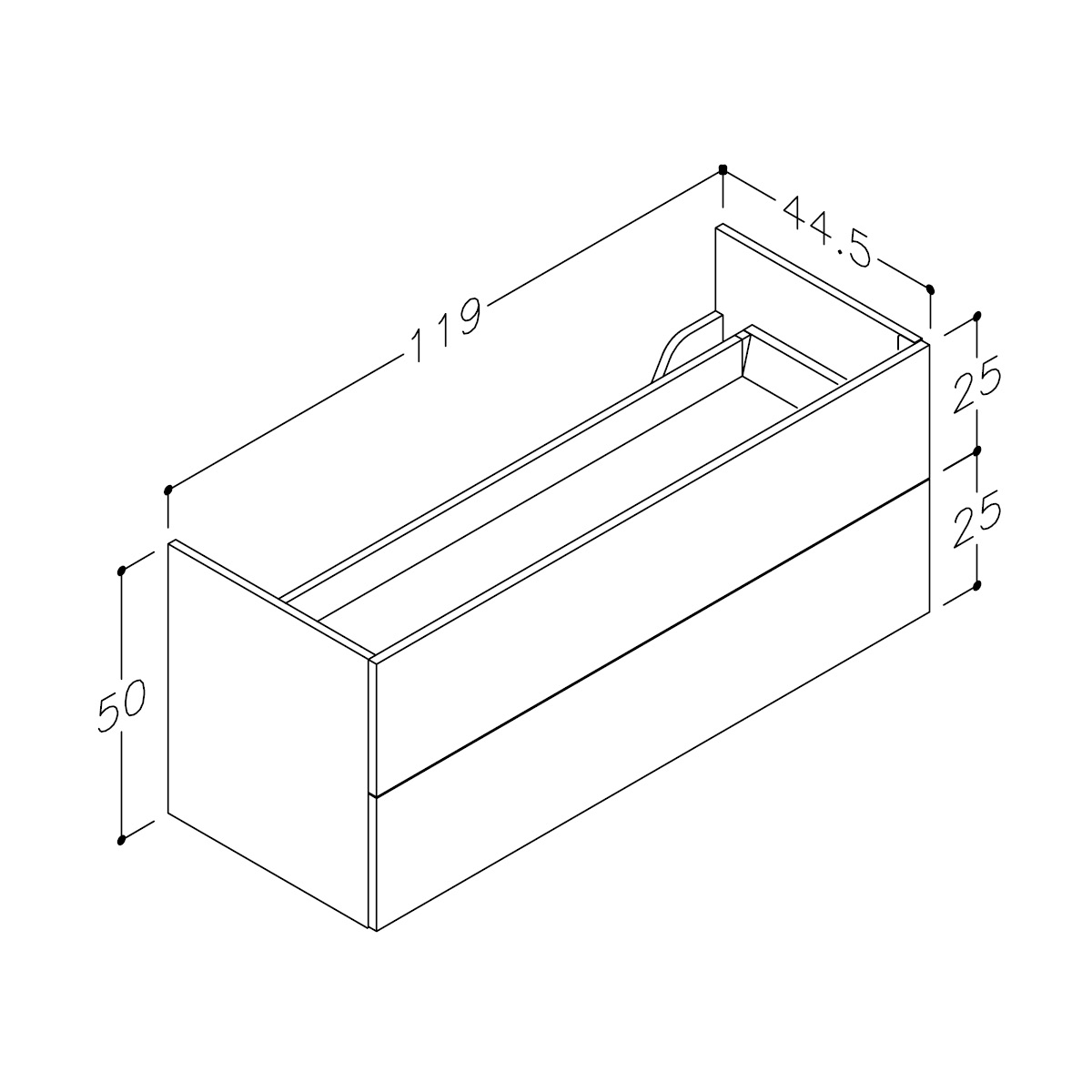 Benkeskap Korsbakken Rowan