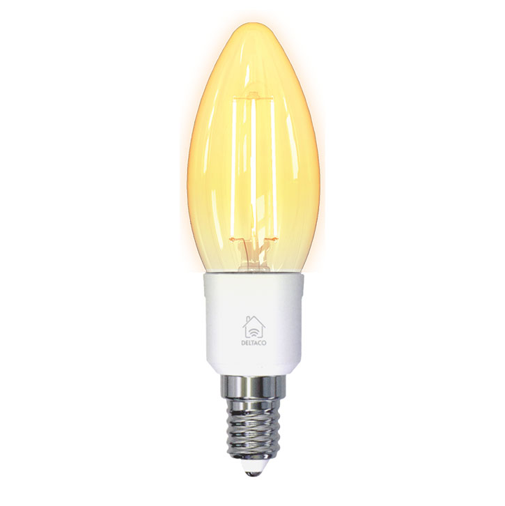 LED-filamentlampa Deltaco Smart Home SH-LFE14C35 E14 Vit