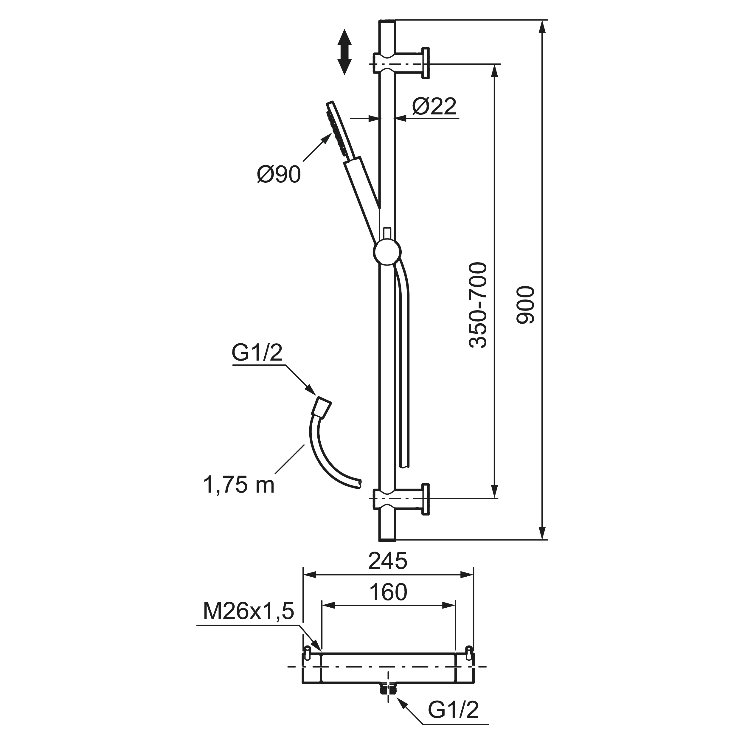 Duschset Mora INXX II