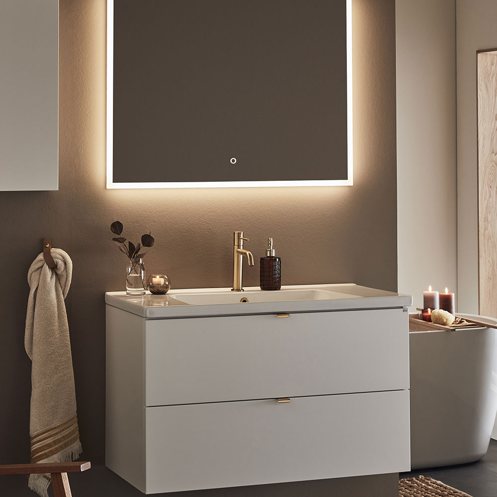 Tvättställsskåp Hafa Shape med Tvättställ