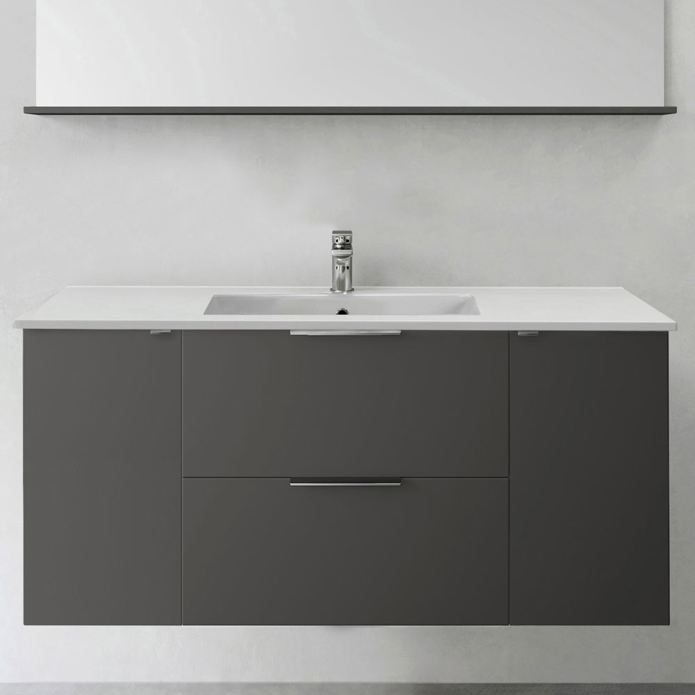 tvättställsskåp hafa shape med tvättställ