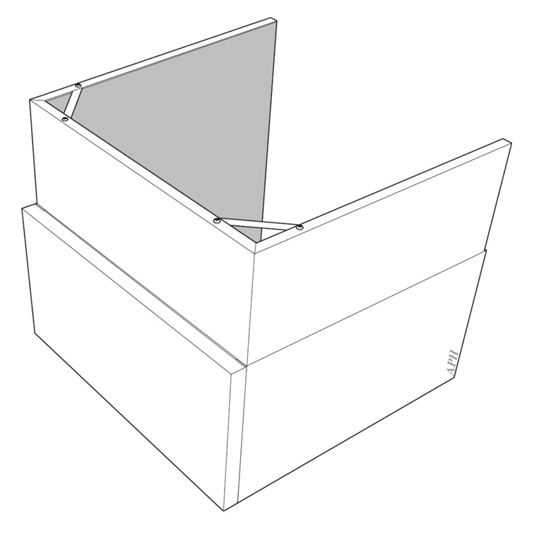 Nibe 395-645 mm Överskåp