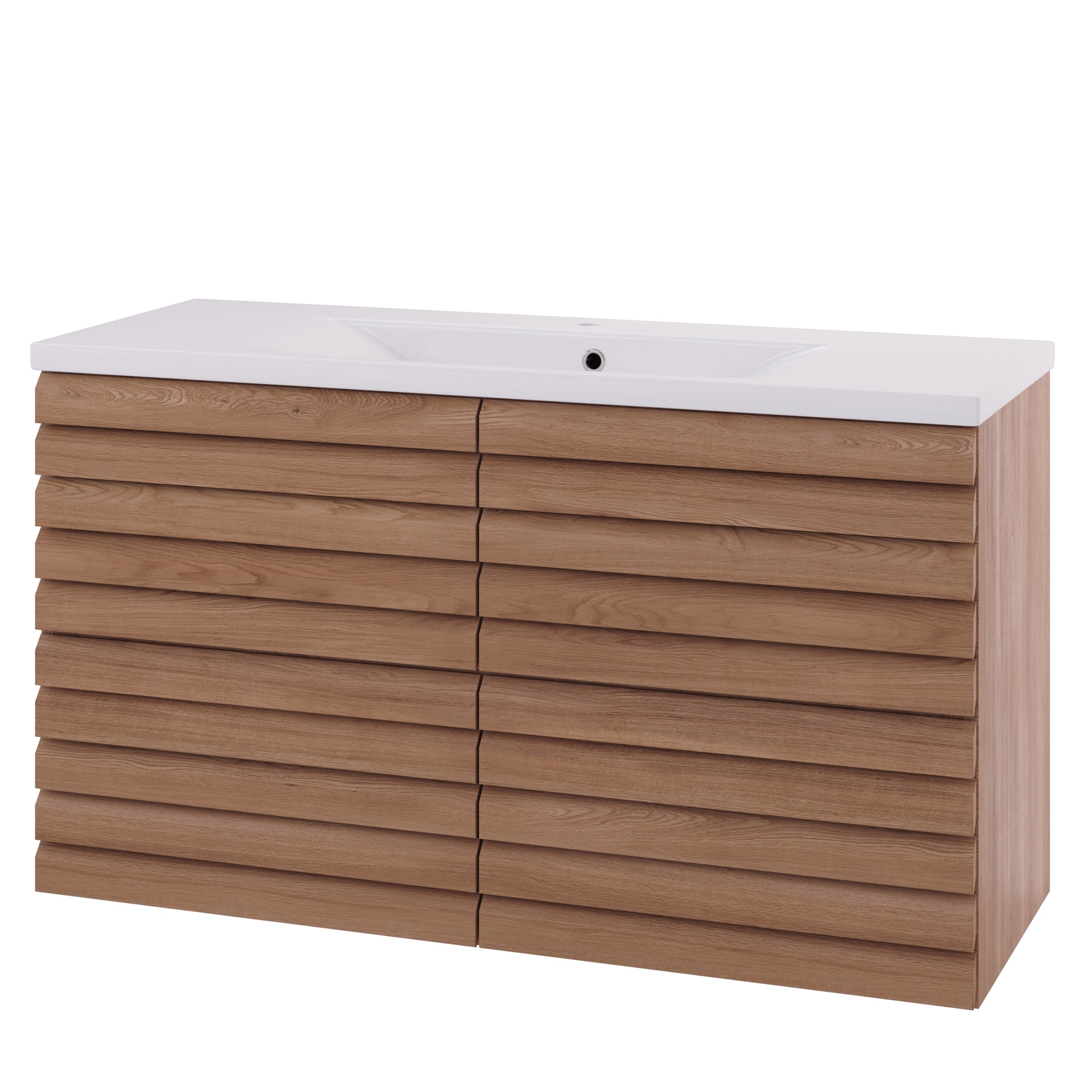 Servantskap Linn Bad Selma 120 cm Sentrert med 2 Skuffer Eikestav