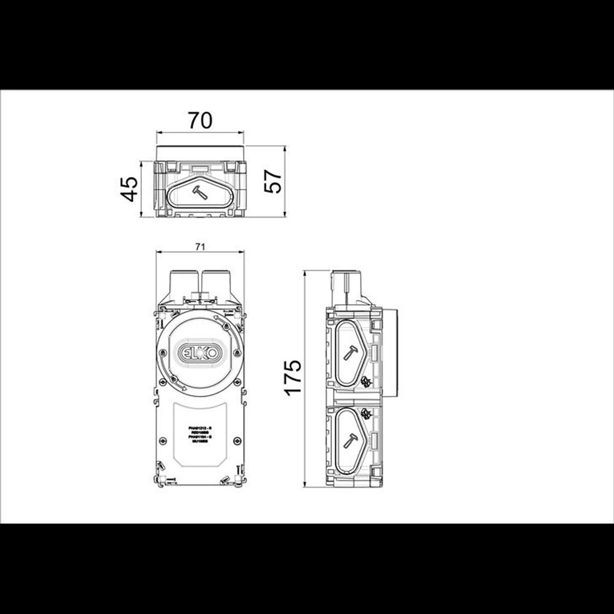 Koblingsboks Elko Flexi+ Innfelt Forbedret Volum