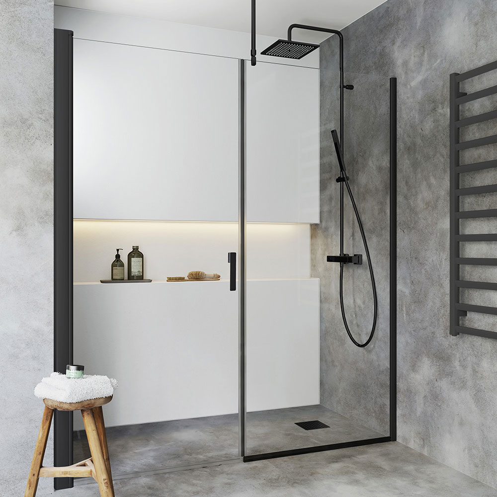 Duschdörr Hafa Igloo Pro Rak Dörr + Fast Vägg | badrum - duschar - duschdorr | KakelKungen