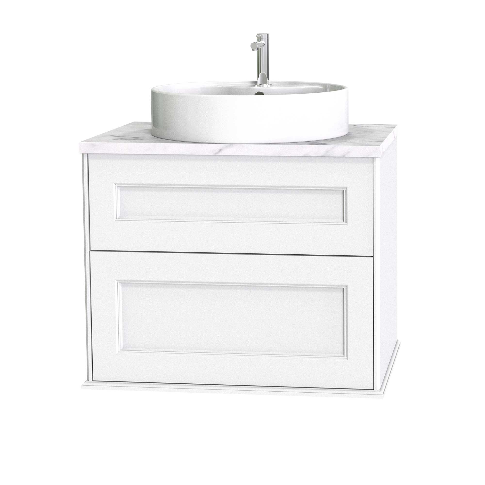 Tvättställsskåp Miller Badrum Kensington 80 med Lådor Vägghängd för Bänkskiva