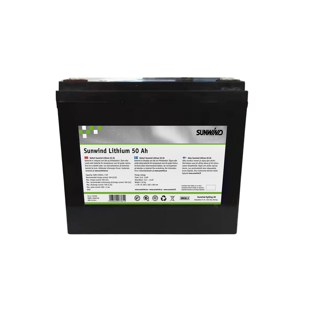 Batteri Sunwind Litium 50 At
