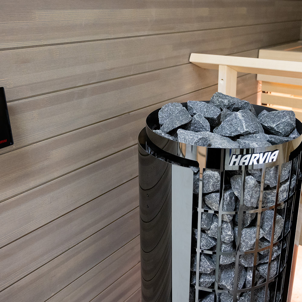 Sikkerhetsskjerm Harvia Cilindro Sort Stål