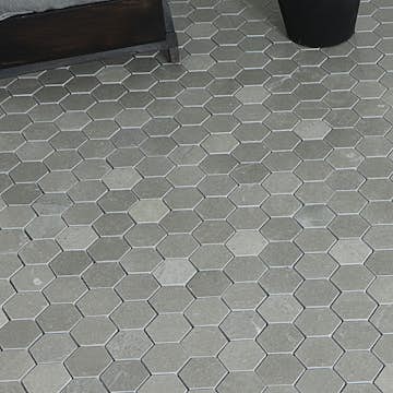 Mosaikk Tenfors Marmor Heagon Stone Grey 5x5 cm
