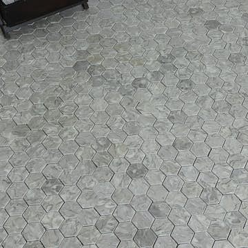 Mosaikk Tenfors Marmor Heagon Ever Grey 5x5 cm