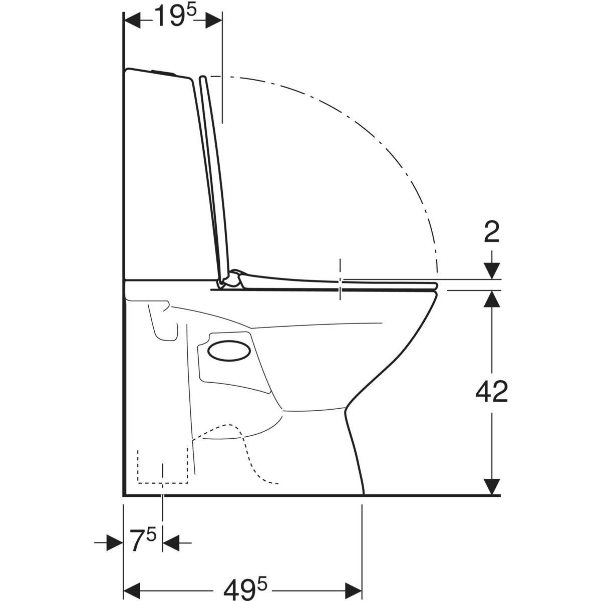 Toalettstol Ifö Vinta Rimfree för Limning