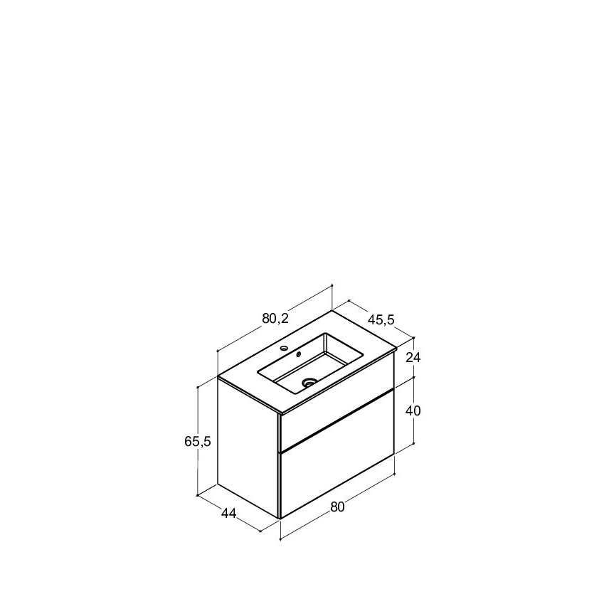 Tvättställsskåp Dansani Luna Minore