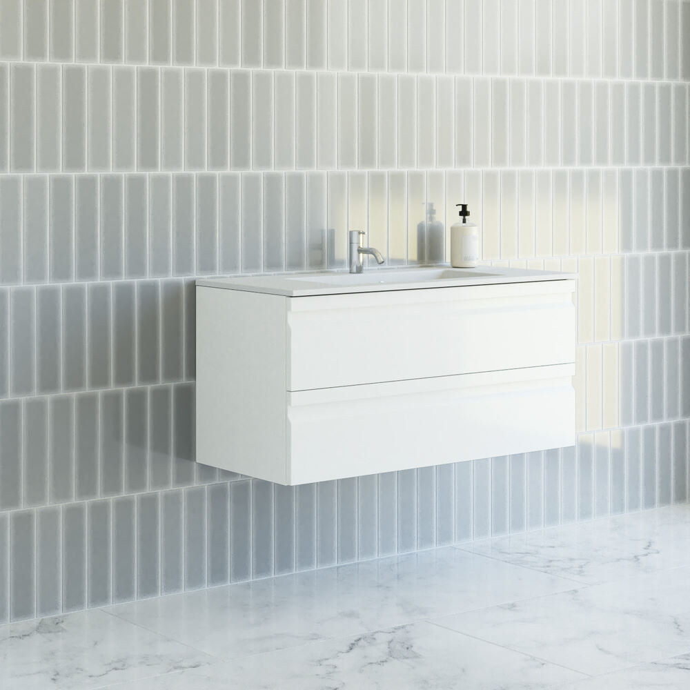 tvättställsskåp dansani luna minore med integrerat handtag