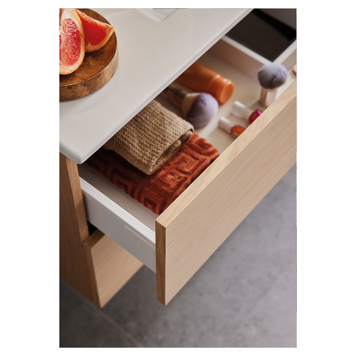 Tvättställsskåp Hafa Go 2 Lådor Ek